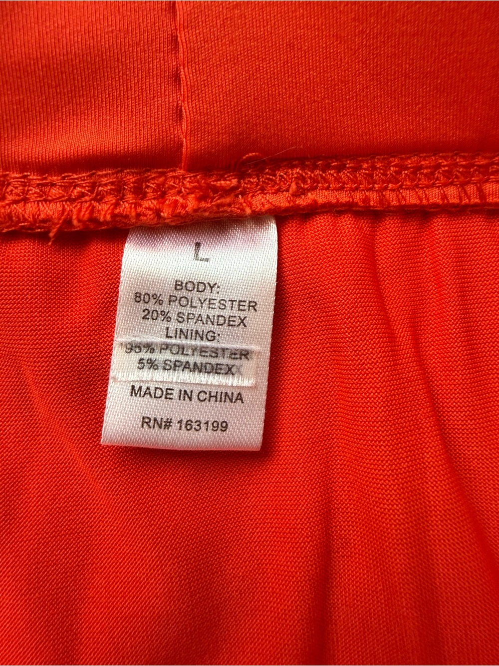 Orange Athletic Skort with Inner Shorts - Picture 5 of 5